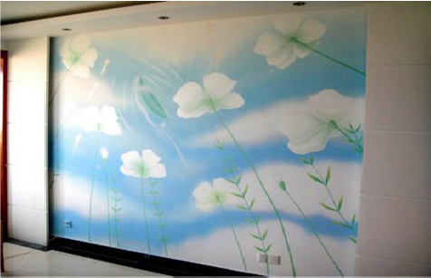 永平画墙绘怎么画好白云的蓬松感？