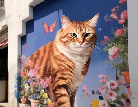 永平自己绘制有个性的手绘墙