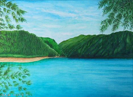 永平在墙绘中，如何绘画绿水青山？